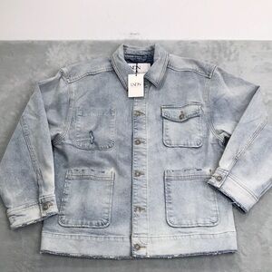 LNDN Jeans Women's Denim Jacket Oversized Light Wash Size S New